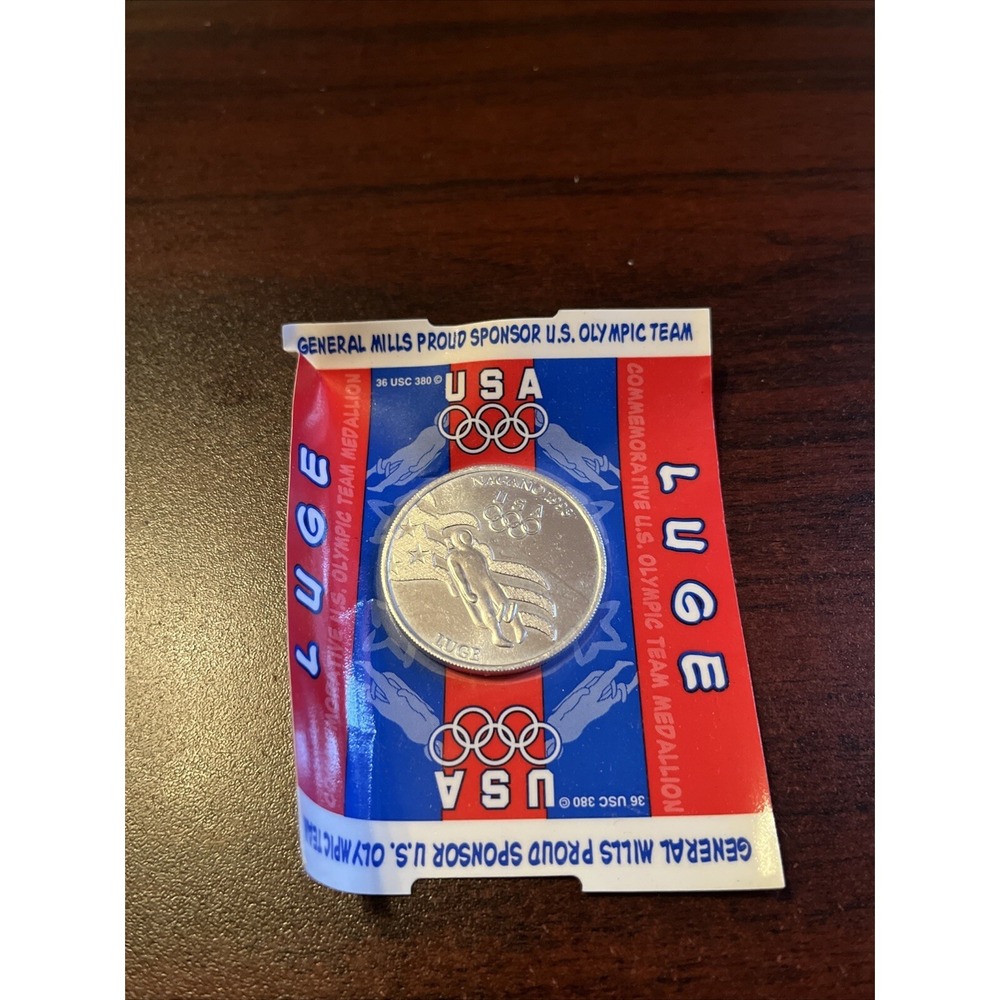 Vintage 1998 Nagano Winter Olympics Team USA Luge Coin General Mills